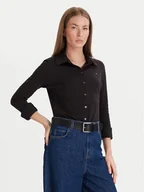 Koszule damskie - Tommy Hilfiger Koszula 1985 WW0WW43528 Czarny Slim Fit - miniaturka - grafika 1