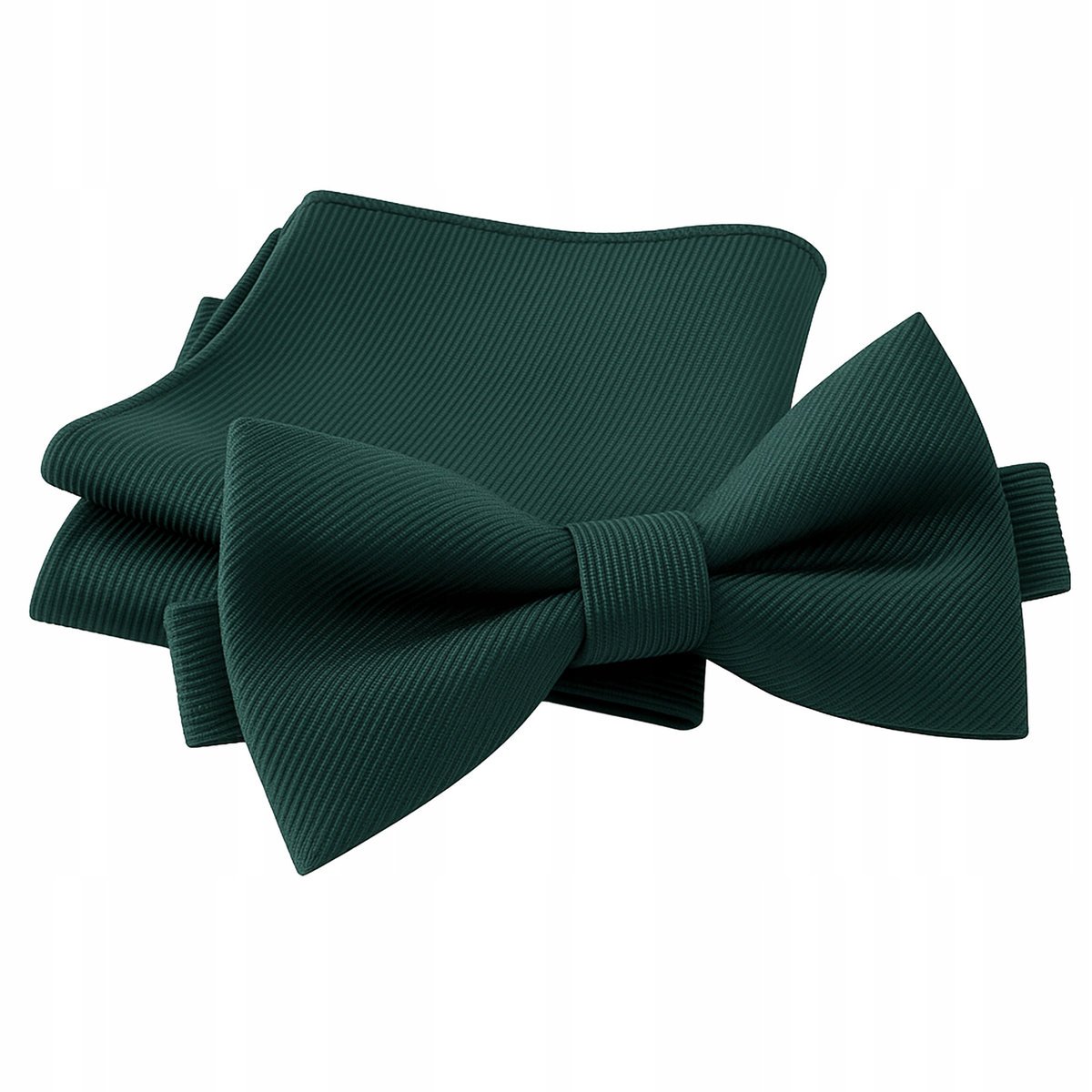 Zestaw mucha + poszetka - ciemnozielona