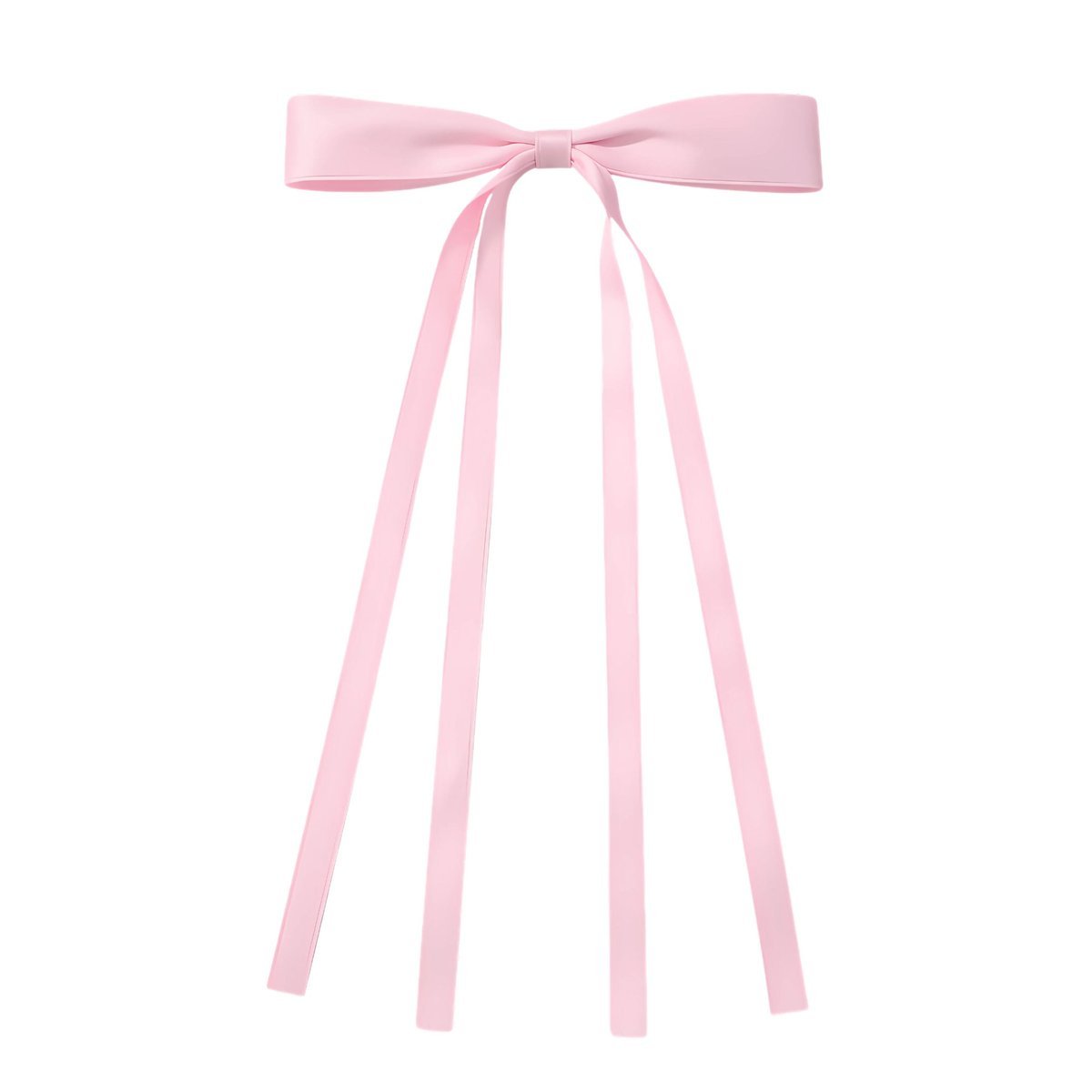 Spinka do Włosów Różowa Długa Kokarda Wsuwka Satynowa Wstążka Efektowna