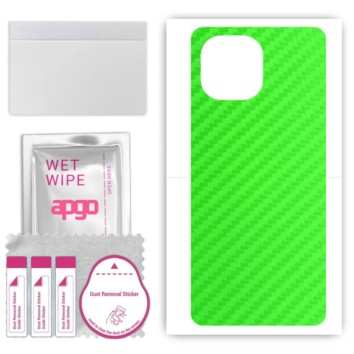 Folia naklejka skórka strukturalna na TYŁ do Oukitel WP52 - Carbon Zielony - apgo SKINS