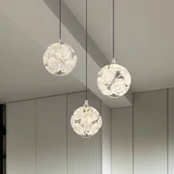 Lampy sufitowe - Globo Lampa wisząca kryształowa Virina, przezroczysty / transparentny, salon / jadalnia, kryształ - miniaturka - grafika 1