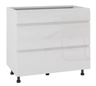 Meble kuchenne - Alba Szafka Dolna Ds-90-2W-1N Metabox Biały Połysk - miniaturka - grafika 1