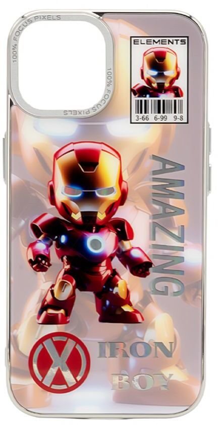 iLike Tylny pokrowiec Apple iPhone 14 PC Silicone Case Iron Boy ILIAPP14PSIB