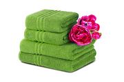 Ręczniki - Komplet ręczników średnich KONSIMO Mantel, zielony, 70x130, 50x90 cm, 4 szt. - miniaturka - grafika 1