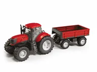 Samochody i pojazdy dla dzieci - 1323 Traktor czerwony Adriatic z przyczep w pudeku - miniaturka - grafika 1