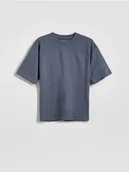 Koszulki dla chłopców - Reserved - Bawełniany t-shirt - beżowy - miniaturka - grafika 1