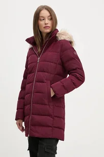 Tommy Hilfiger kurtka puchowa damska kolor bordowy zimowa WW0WW43234 - Kurtki damskie - miniaturka - grafika 1