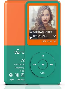 ODTWARZACZ MP3 VORSTIK POMARAŃCZOWY 8GB AUX 1,8" - Odtwarzacze MP3 - miniaturka - grafika 1