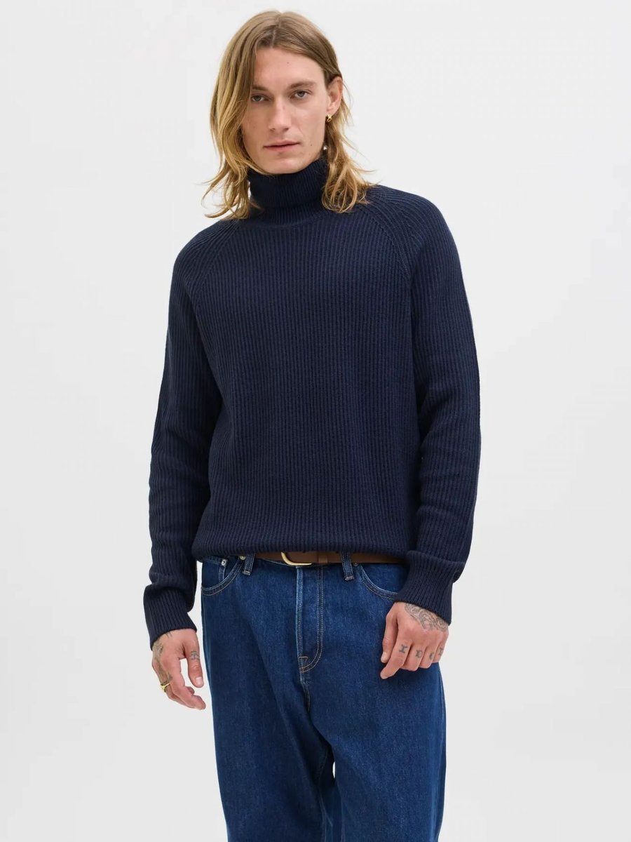 maglie uomo jack and jones 12278918 pannel roll sky captain