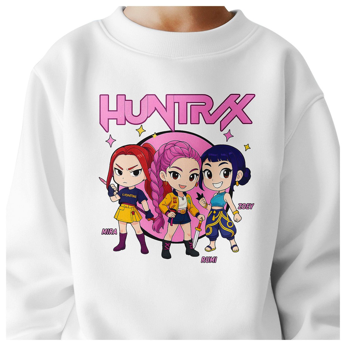 BLUZA DZIECIĘCA KPOP DEMON HUNTERS HUNTRIX 104 BAWEŁNIANA JAKOŚĆ