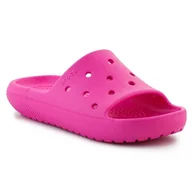 Klapki i japonki męskie - Klapki Crocs Classic Slide V2 Kids Jr 209422-6UB różowe - miniaturka - grafika 1