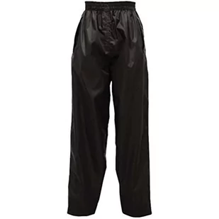 Regatta Spodnie dziecięce Professional Kids Pro Stormbreak wodoodporne Overtrousers z odblaskowymi detalami, czarny - Spodnie i spodenki dla dziewczynek - miniaturka - grafika 1