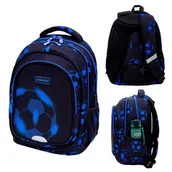 Plecaki szkolne i tornistry - Astra Head Plecak Szkolny Młodzieżowy Duży Trzykomorowy Neo Blue Football - miniaturka - grafika 1