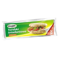 Folia, papier śniadaniowy, serwetki - Grosik Torebki śniadaniowe z klipsem 100 szt. - miniaturka - grafika 1