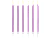 Dekoracje i nakrycia stołu na imprezę - Party Deco Świeczki urodzinowe liliowe - 14 cm - 12 szt. SCD-2-004J - miniaturka - grafika 1