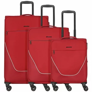 Stratic taska 4 kółka Zestaw walizek 3-części dark red - Walizki - miniaturka - grafika 1
