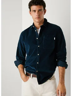 Pepe Jeans Koszula sztruksowa "Clayton" w kolorze granatowym - Koszule męskie Pepe Jeans Koszula sztruksowa "Clayton" w kolorze granatowym - Koszule męskie - miniaturka - grafika 1
