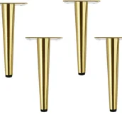 Zawiasy, okucia i inne akcesoria - Nogi stołowe, nogi meblowe, nogi meblowe stożkowe, 4 pionowe nogi do szafek z cichą podstawą, 30 cm - miniaturka - grafika 1