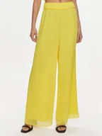 Spodnie damskie - Patrizia Pepe Spodnie materiałowe 2P1584/A061-Y447 Żółty Wide Leg - miniaturka - grafika 1