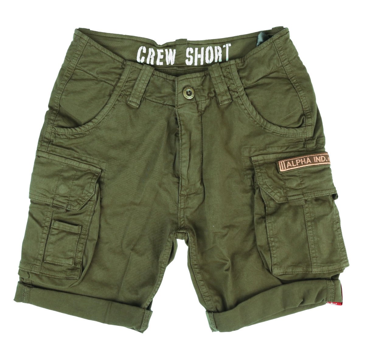 spodnie bojówki krótkie ALPHA INDUSTRIES - CREW SHORT DARK OLIVE-38