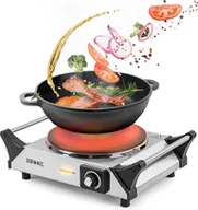 Kuchnia turystyczne i akcesoria - Duronic HP1 SS Przenośna kuchenka turystyczna 1500W jeden palnik jednopalnikowa stal nierdzewna kuchenka nablatowa - miniaturka - grafika 1