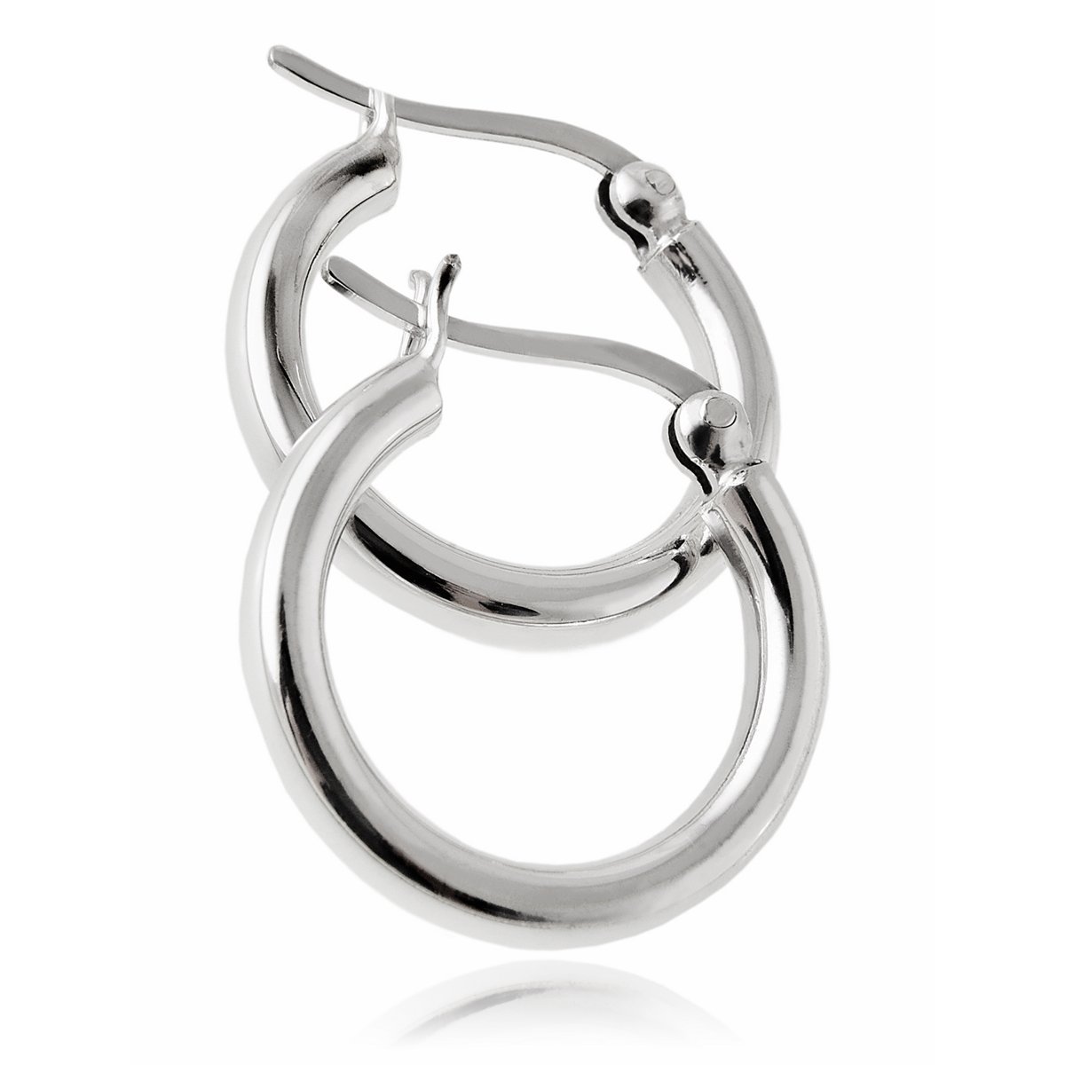 Kolczyki srebrne 925 Koła 2,0 cm - klasyczne grube obręcze stylowe eleganckie 3,g