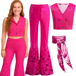 Strój Przebranie Barbi Kowboj Disco Lata 80 90 Bal Karnawał Xl Xxl 176 182 - Stroje karnawałowe - miniaturka - grafika 1