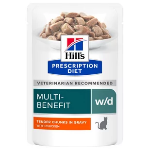 Hill's Prescription Diet w/d, kurczak - 48 x 85 g - Mokra karma dla kotów - miniaturka - grafika 1