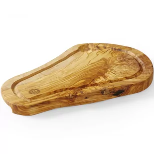 Deska do serwowania z drewna oliwnego z rowkiem 300 x 210 x 18 mm - Hendi 505199 - Deski do krojenia - miniaturka - grafika 3
