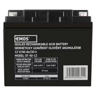 AGM Emos Akumulator 12V 40Ah M6 B9684 B9684 - Akumulatory ogólnego zastosowania - miniaturka - grafika 1