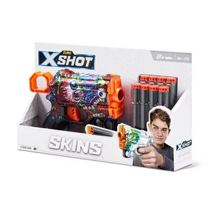 ZURU, Wyrzutnia wzór J SKINS-MENACE (8 Strzałek) - Zabawki militarne - miniaturka - grafika 1