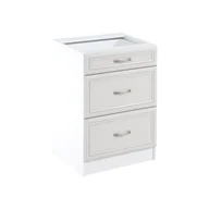 Szafki kuchenne - Szafka Dolna Stojąca 3 Szuflady D60S3 Sycylia White Gała Meble Sosna Andersen, Biały - miniaturka - grafika 1