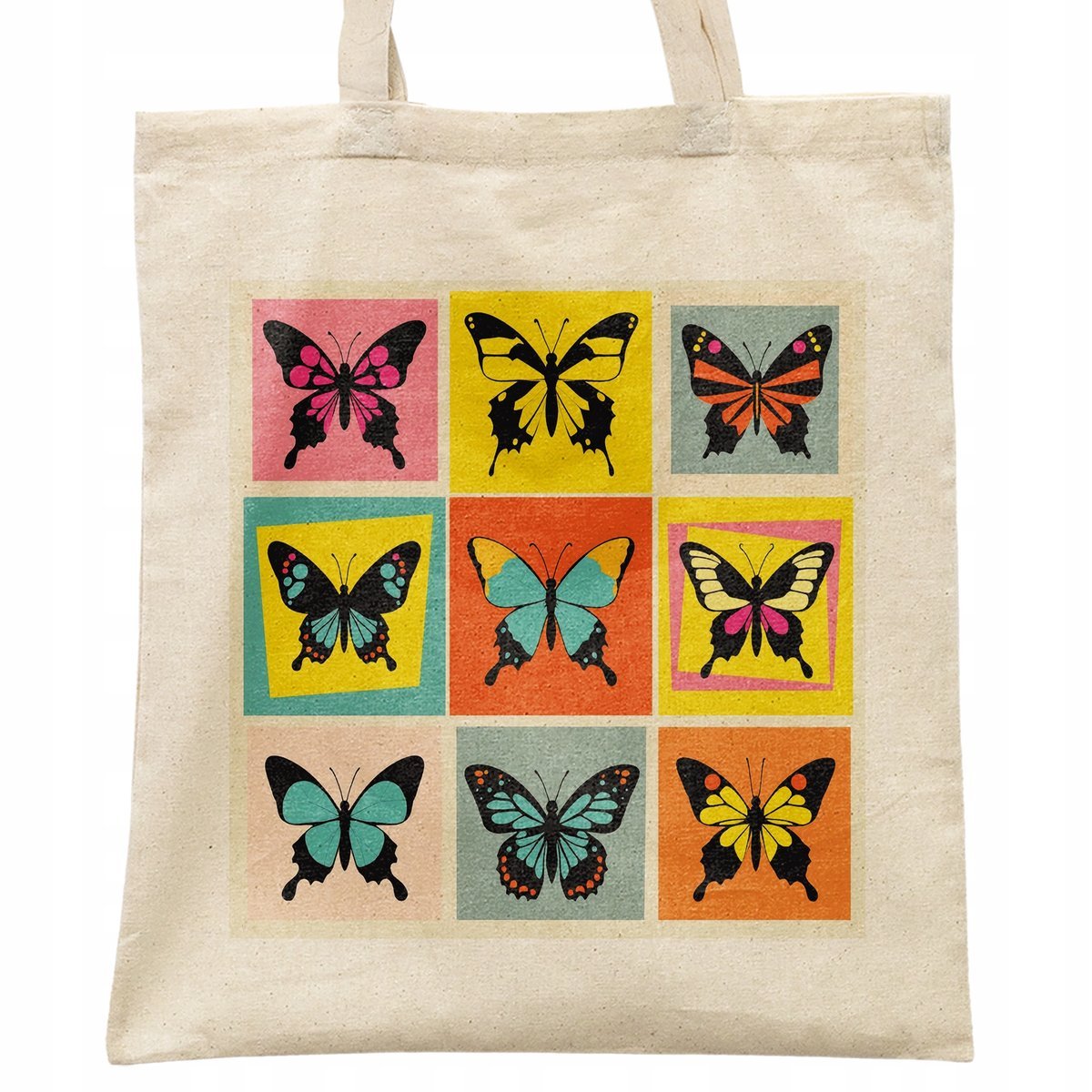 Torba bawełniana na zakupy Motyle Kolaż Abstrakcja Prezent