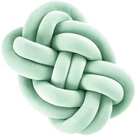 Poduszki dekoracyjne - Poduszka Pleciona Supeł Knot Pillow Węzeł Miętowa - miniaturka - grafika 1