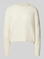 Swetry damskie - Sweter z dzianiny o kroju regular fit z dodatkiem wełny model ‘NATHERINE’ - miniaturka - grafika 1