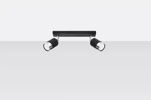 Sollux Lighting Plafon NERO 2 czarny/chrom - Lampy sufitowe - miniaturka - grafika 1