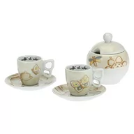 Cukiernice - THUN - Zestaw 2 filiżanek do kawy i cukru - linia Elegance - Porcelana - 110 ml - Ø 6,5 cm - 5,5 cm h - spodek Ø 11,5 cm - cukiernica 11 x 11 x 120 cm h - 110 ml - miniaturka - grafika 1