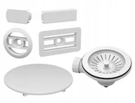 Syfony - MASKOWNICA ZAŚLEPKA ODPŁYWU BIAŁA PRZELEW PROSTOKĄTNY I OKRĄGŁY DO ZLEWU - miniaturka - grafika 1