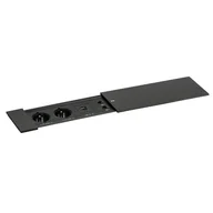 Gniazdka elektryczne - Puszka gniazdowa TYP IV - pokrywa przesuwana, 2x gniazdo, porty ładowania USB A+C, 2x port RJ45, czarna - miniaturka - grafika 1