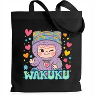 Torby i wózki na zakupy - Torba Czarna EKO Shopper SING ROCK Na Zakupy Na Prezent Święta Wzory - miniaturka - grafika 1