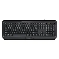 Klawiatury - Genius KB-118 II COPILOT, klawiatura CZ/SK, klasyczna, wodoodporny rodzaj przewodowa (USB), czarna - miniaturka - grafika 1