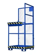Wózki magazynowe - Platforma Robocza 2-Osobowa, 300Kg Niebieski - miniaturka - grafika 1