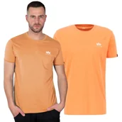 Odzież taktyczna i umundurowanie - Alpha Industries Koszulka Small Logo Basic 188505 710 - Tangerine - miniaturka - grafika 1
