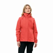 Kurtki damskie - Damska kurtka przeciwdeszczowa Jack Wolfskin STORMY POINT 2L JKT W Vibrant Red - XL - miniaturka - grafika 1