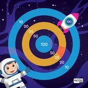 Maty edukacyjne - Mata Animacyjna Gra TARCZA rzut do celu 100 cm - miniaturka - grafika 1