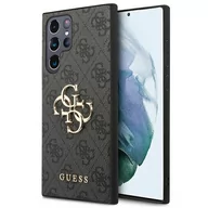Etui i futerały do telefonów - Guess Etui 4G Hard Case do Samsung Galaxy S22 Ultra Szary - miniaturka - grafika 1