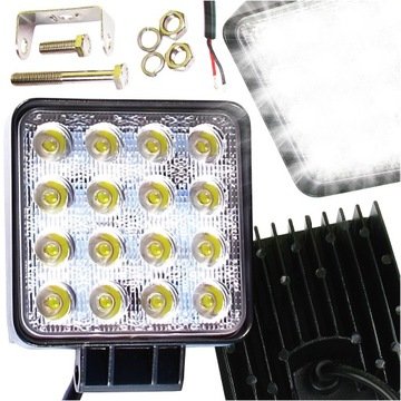 Lampa Robocza 12V 24V Led 16 Halogenowa 48W Szperacz Homologacja