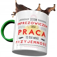 Kubki - Kubek Zielony Imprezowicza Jestem Imprezowiczem z Nadrukiem ze Zdjęciem + Opakowanie na prezent (wzór 02) - miniaturka - grafika 1