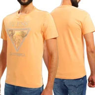 Koszulki męskie - Guess t-shirt koszulka męska pomarańczowa M3YI65KBDL0-F6U6 S - miniaturka - grafika 1