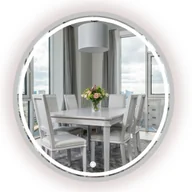 Lustra - LUSTRO OKRĄGŁE LED SREBRNE W RAMIE LOFT Z WŁĄCZNIKIEM DOTYKOWYM 80 CM - miniaturka - grafika 1